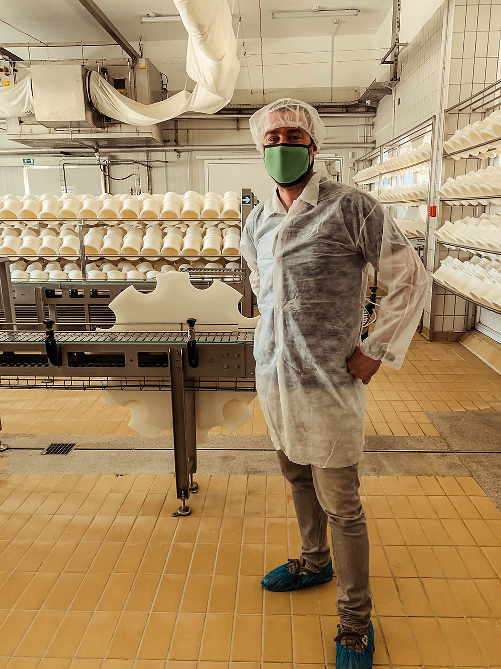 In Gligora's cheese production facilities - molds in the background