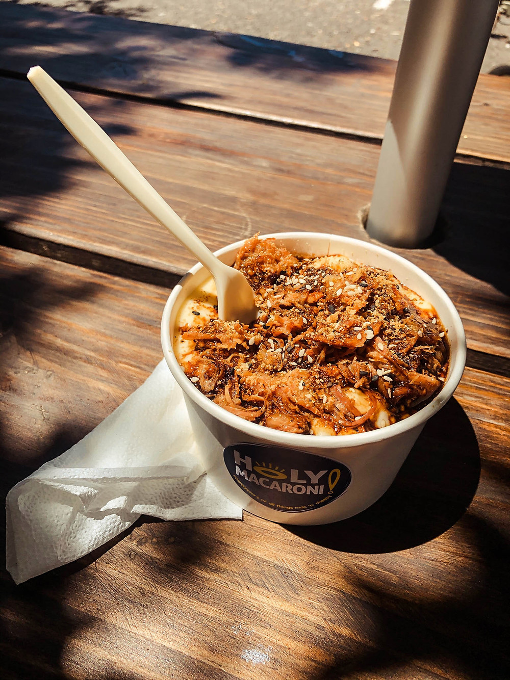 ...and some absolutely gluttonous Asian-style pork mac & cheese!
