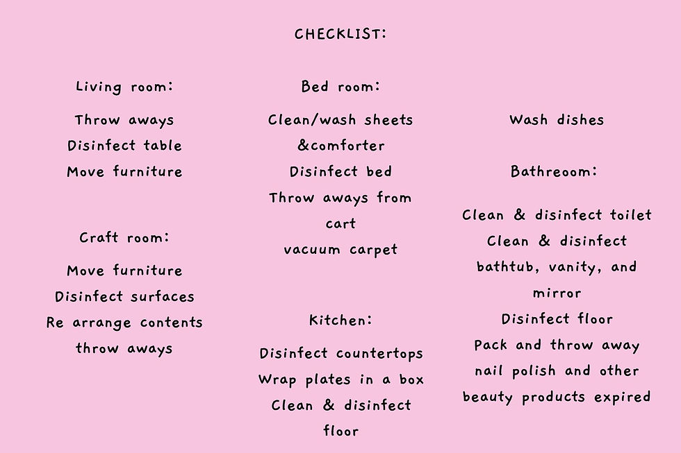 checklist before move