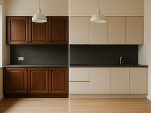 Стара і нова кухня після заміни фасадів