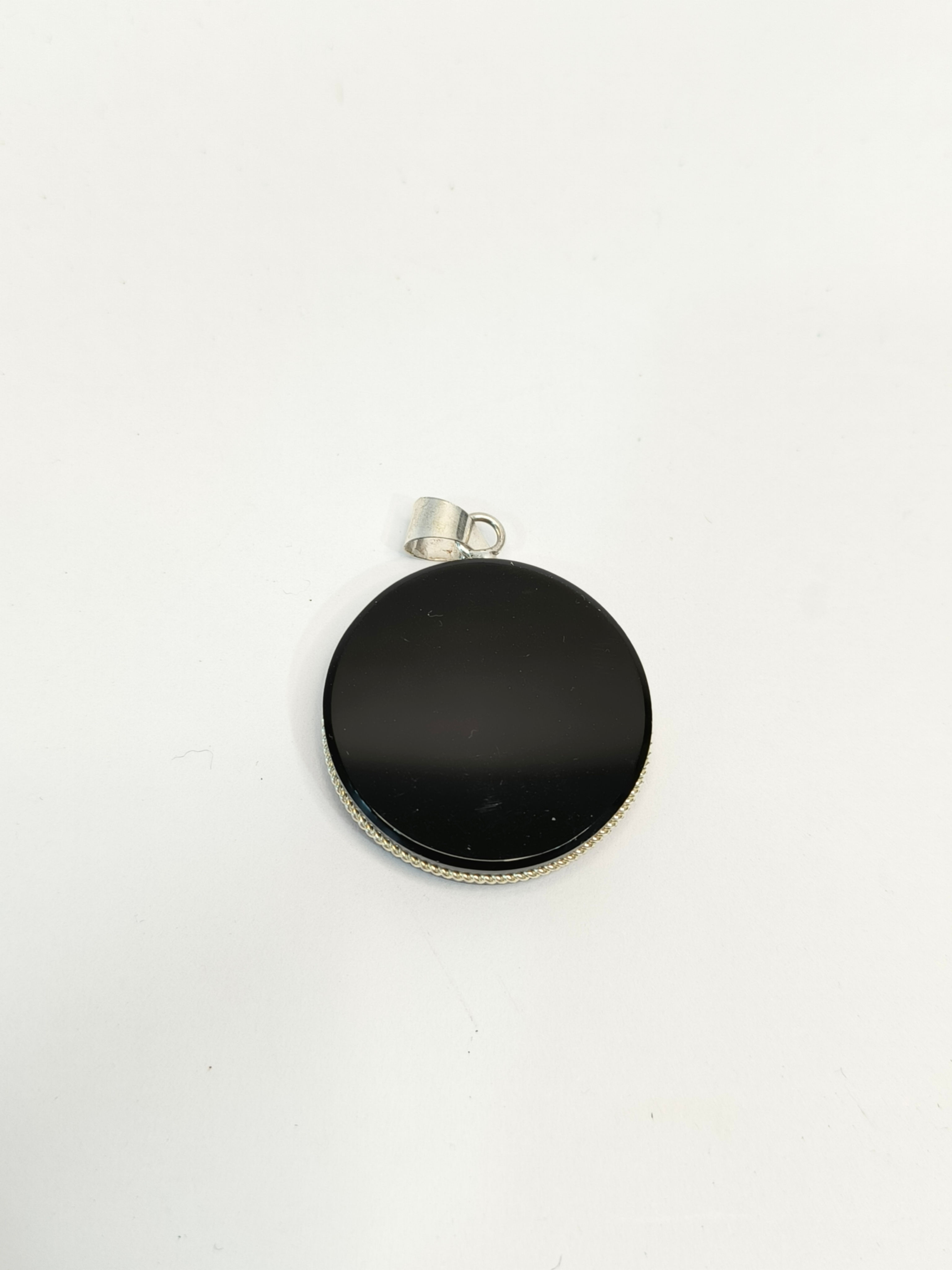 Dije de Obsdiana 3cm, Calidad de Espejo