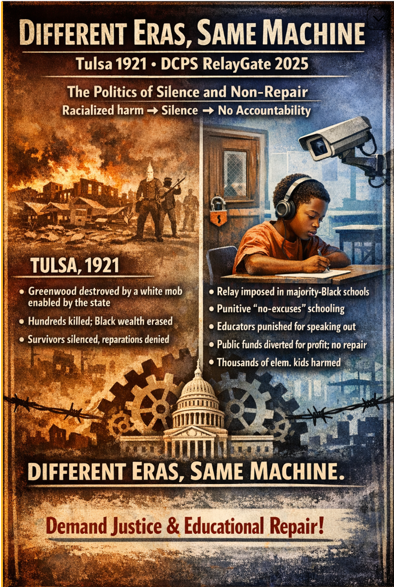 Different Eras, Same Machine: Tulsa 1921, DCPS RelayGate 2021--The Politics of Racialized Harm