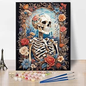 skeleton with flowers 3