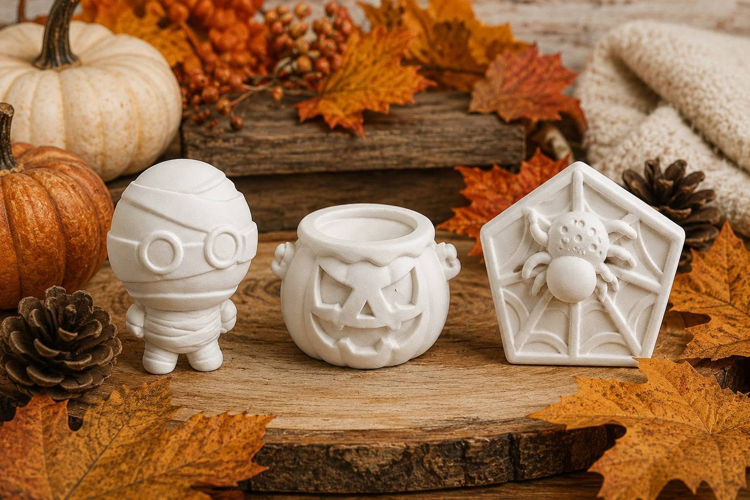 Halloween Paintables | Plaster Figurine Painting Kits