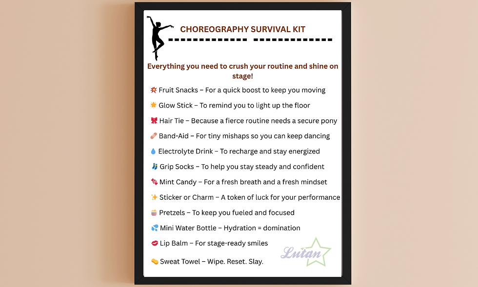 Thumbnail: Choreography Survival Kit, Printable Choreography Survival Kit Wall Art