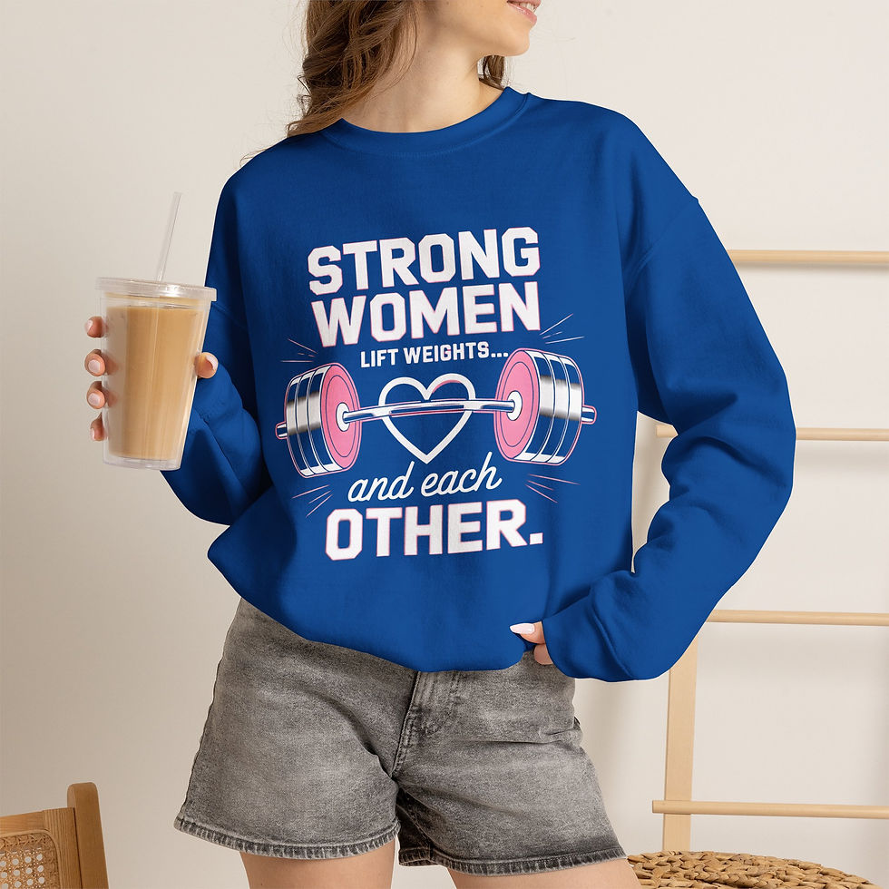 Thumbnail: Strong Women Lift Weights Sweatshirt | Fitness Weight Sweatshirt for Women