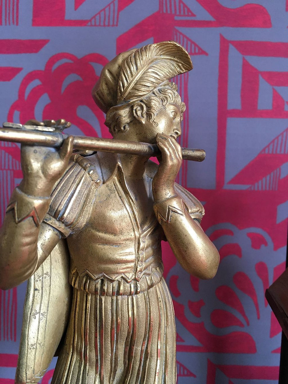 Thumbnail: 19th Century Gilt Musical Group converted to Lamp
