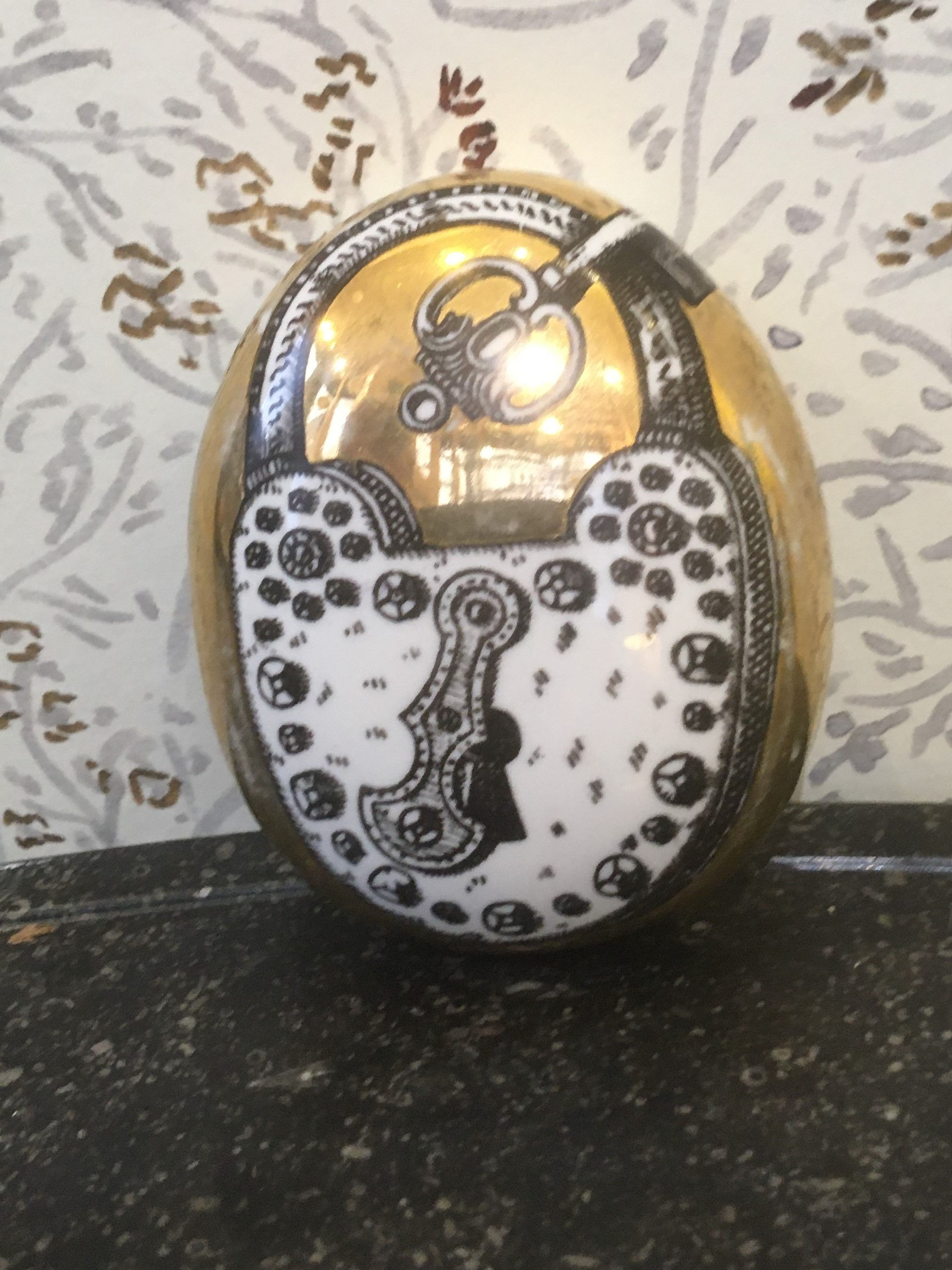 Fornasetti Paperweight with Padlock Motif