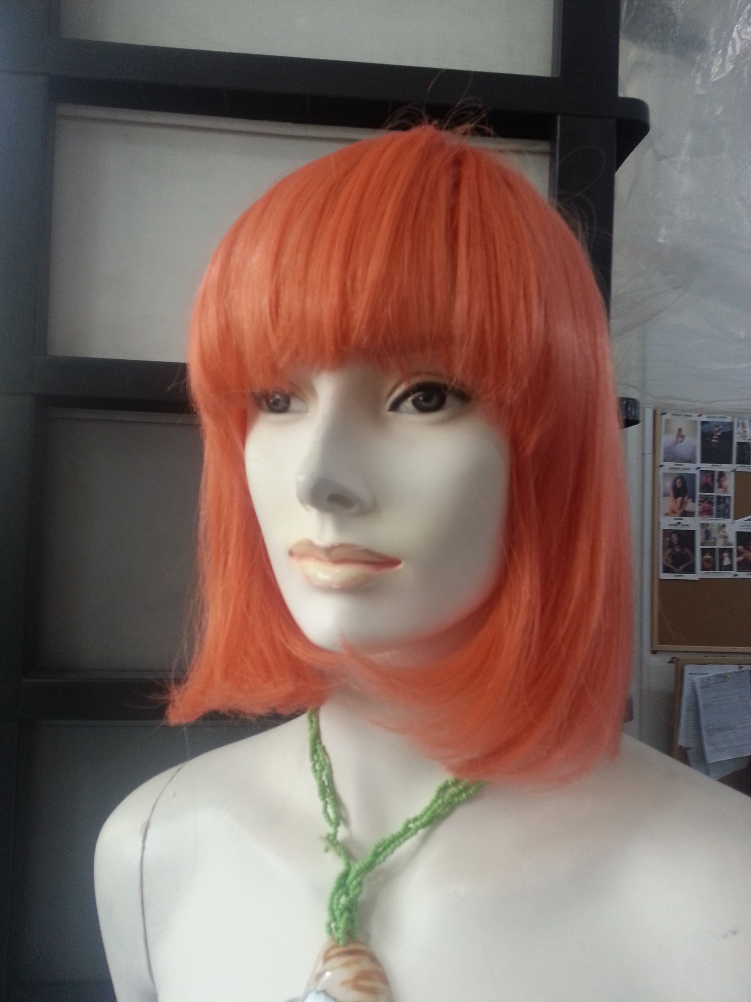 Wig Shoulder Length Orange