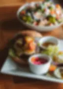 Hamburger at luxury Belize Eco-lodge Copal Tree Lodge.webp