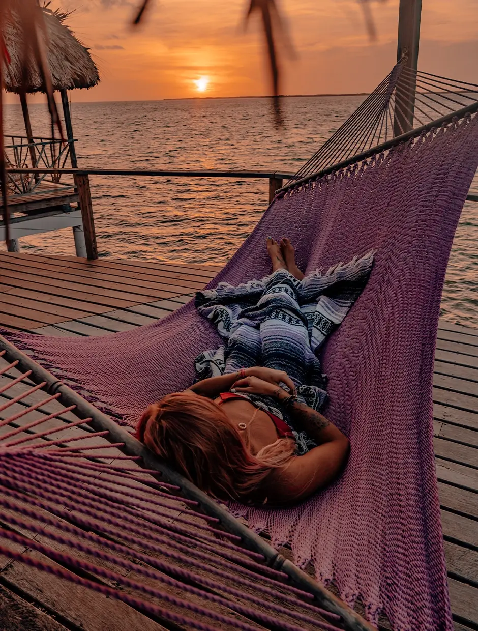 Sunrise wedding day on Private Island Belize Thatch Caye.webp