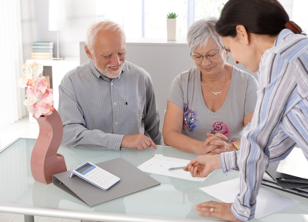 senior couple attending a consultation