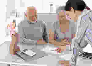 senior couple attending a consultation