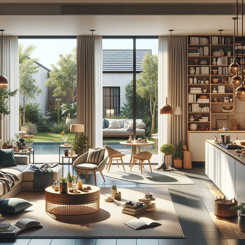 Mix of textures in a living room