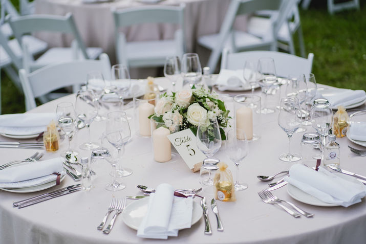 Décoration de table pour le mariage au Domaine de Choully
