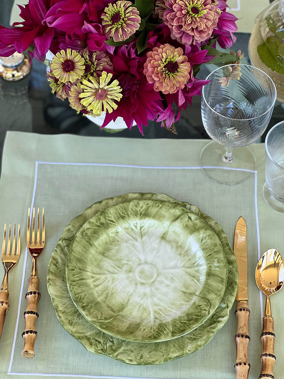 Thumbnail: Green Cabbage Porcelain Plates by Everyday Elegance