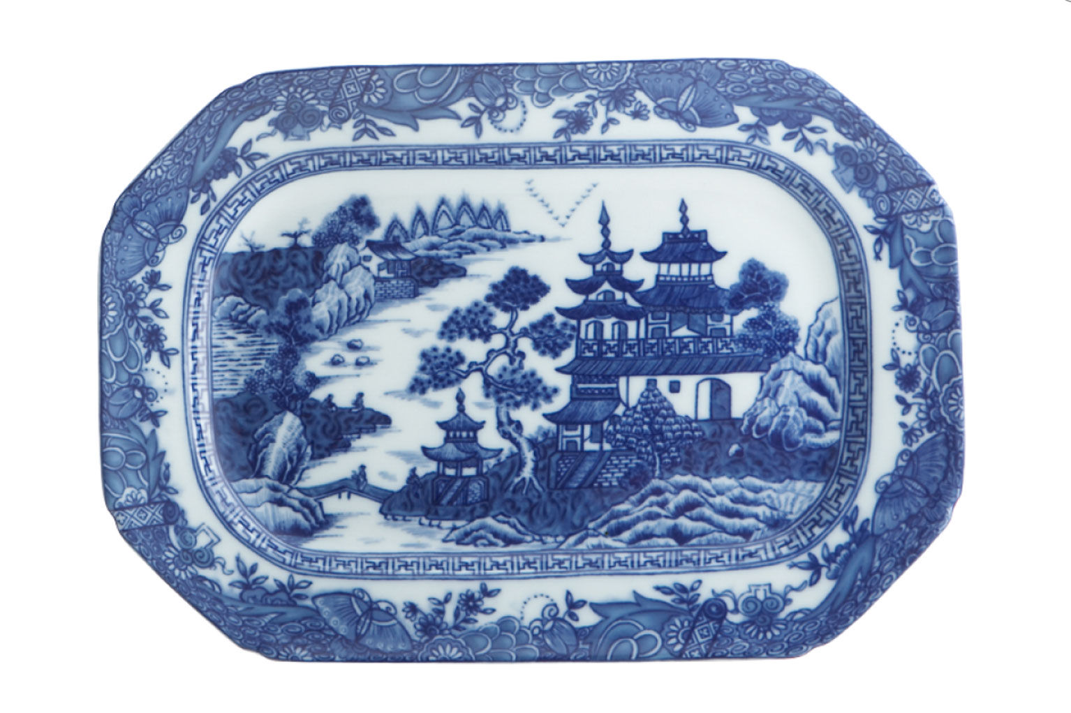 Blue Canton Platter by Mottahedeh