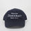 Thumbnail: Navy Baseball Hat With White Writing