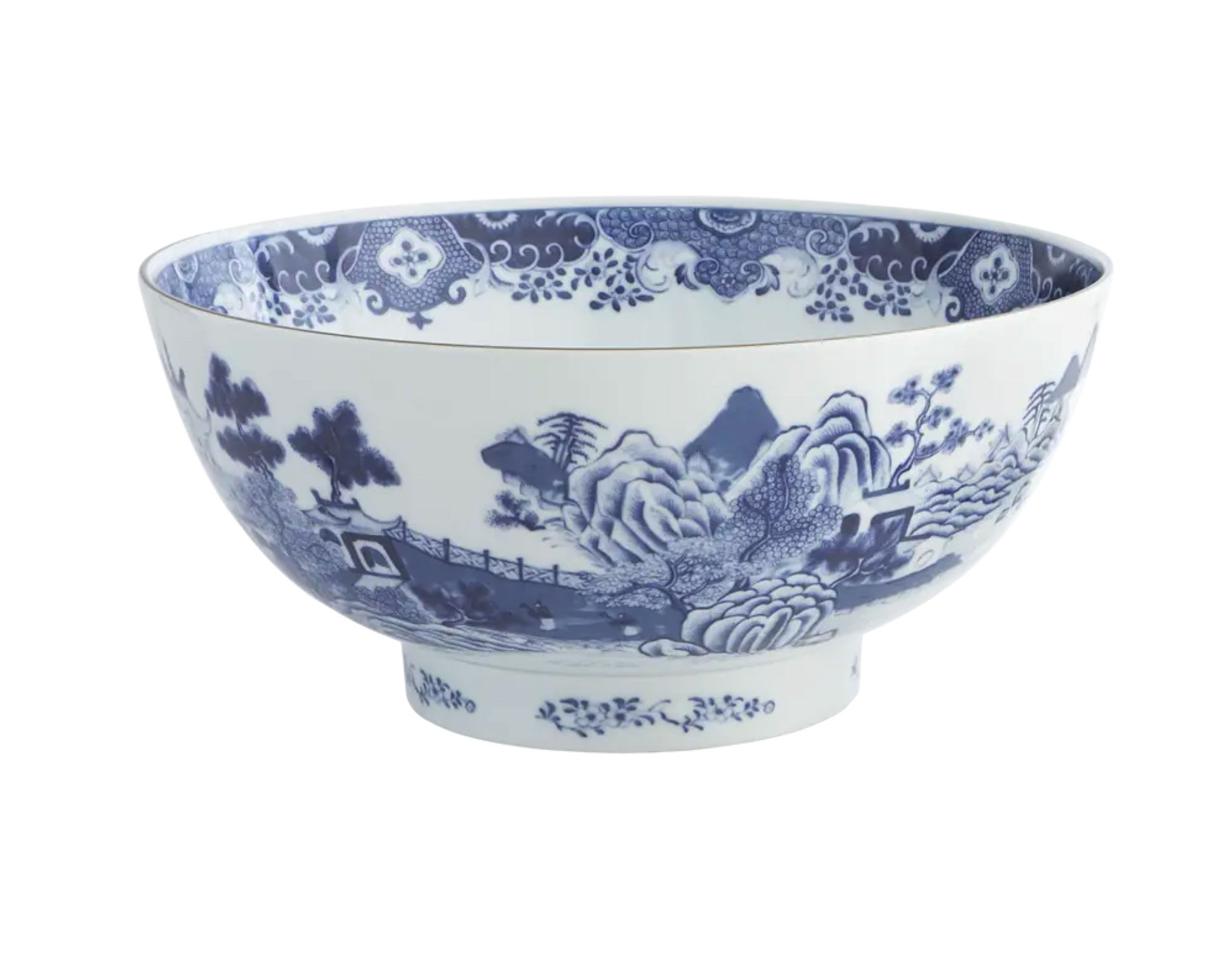 Blue and White Punch Bowl by Mottahedeh