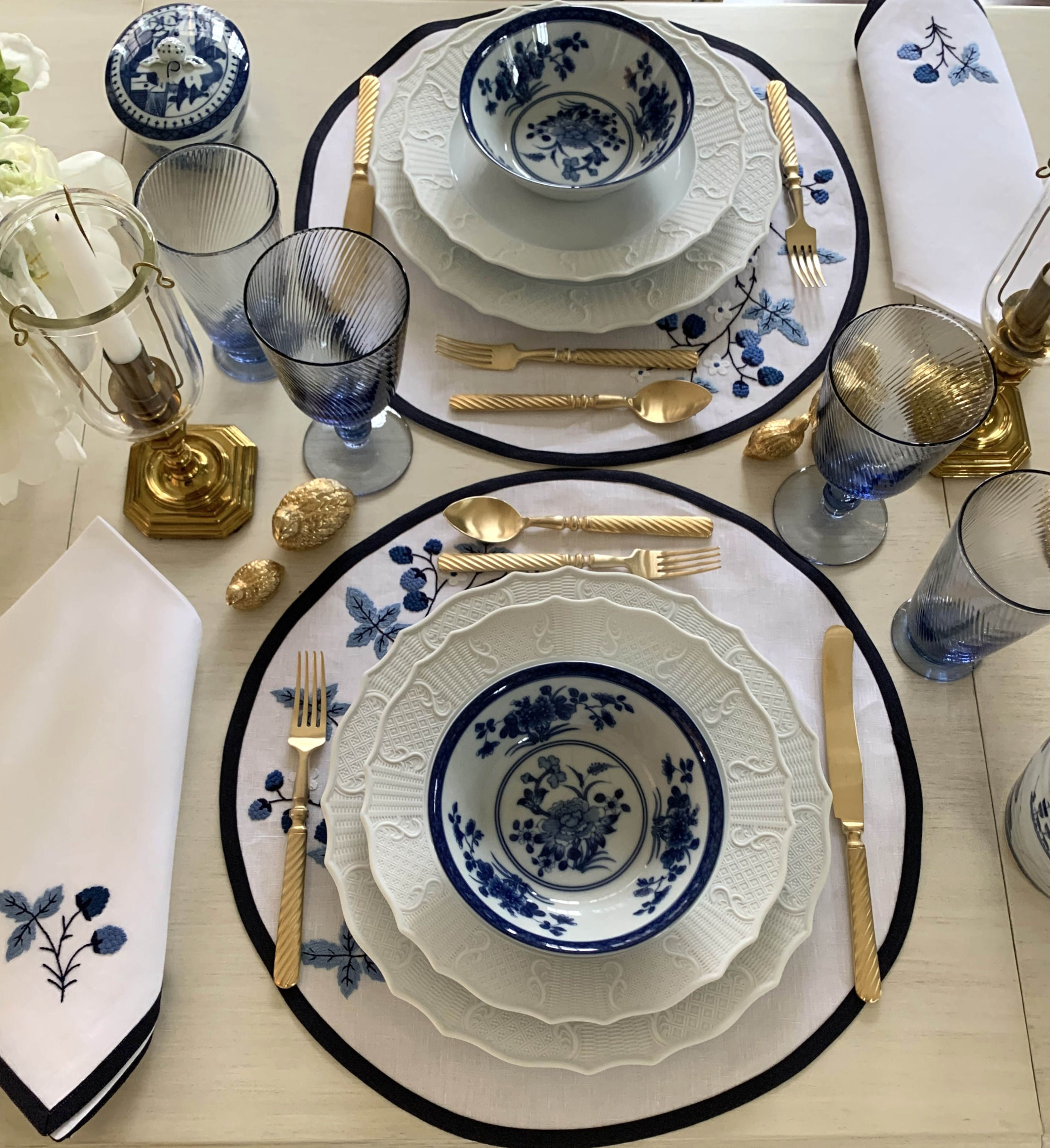 Blue Canton Cereal Bowl by Mottahedeh