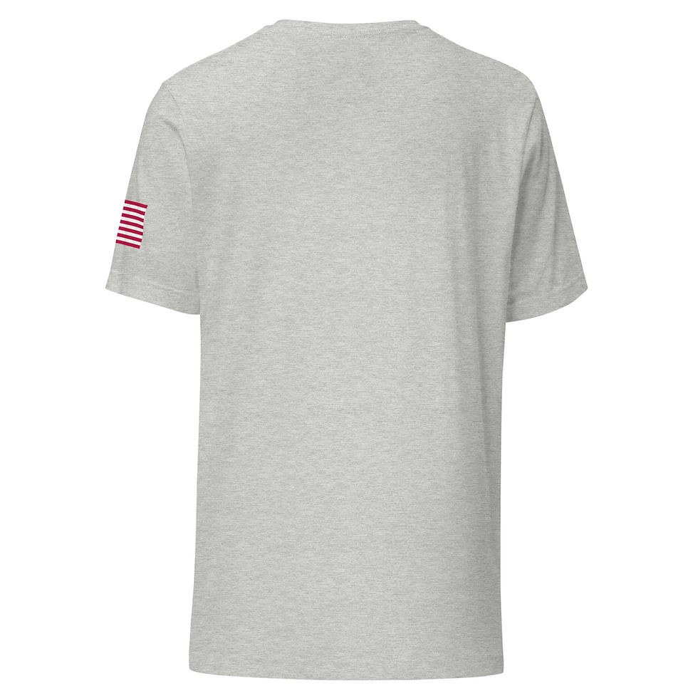 Thumbnail: Unisex t-shirt Front Print w/USA Flag on Left Sleeve