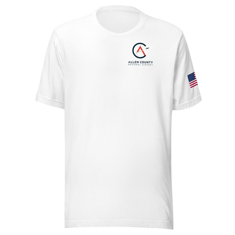 Thumbnail: Unisex t-shirt Front Print w/USA Flag on Left Sleeve