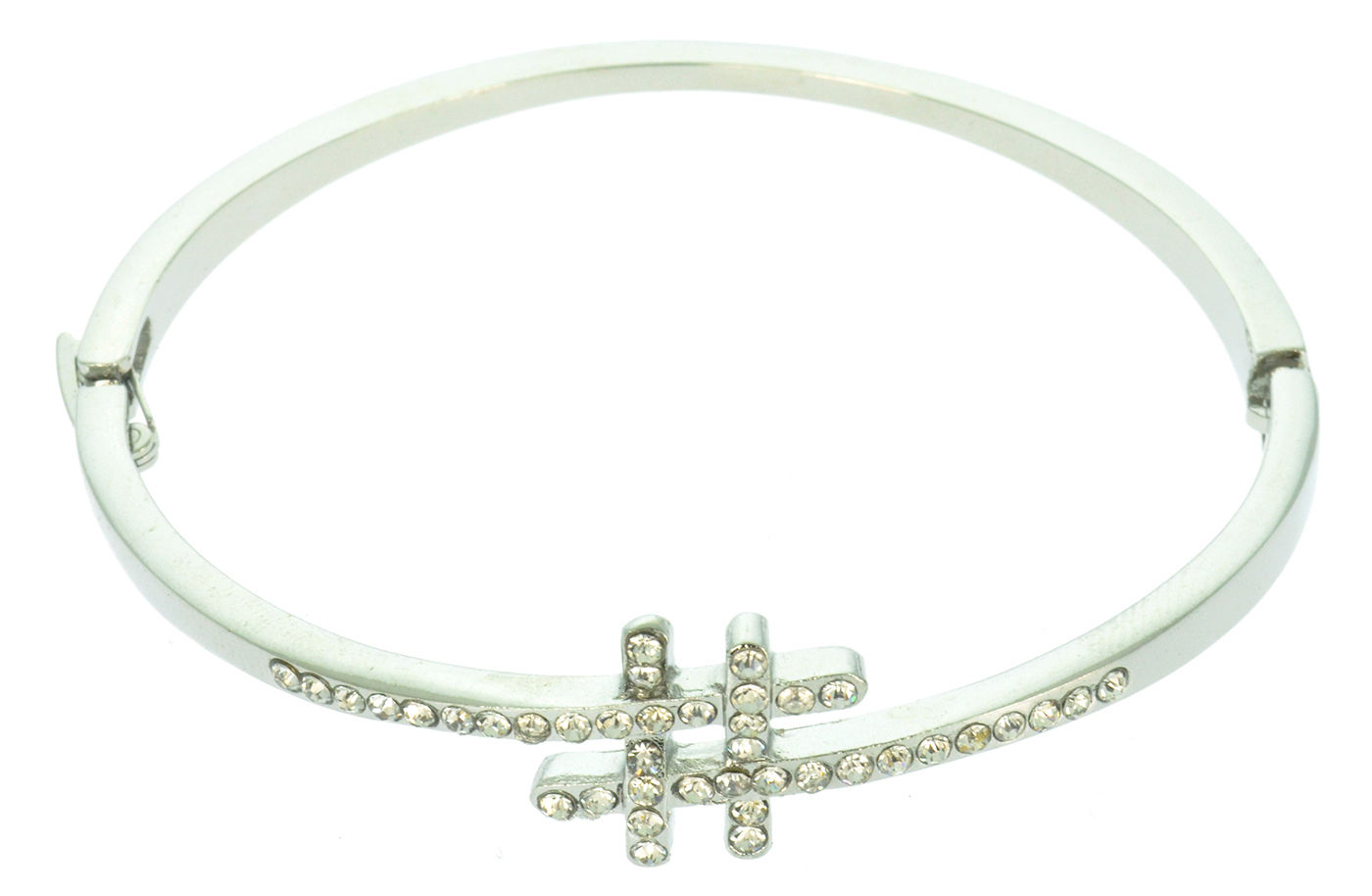 Silver Rhinestone Hashtag Bracelet (Cocibolca)