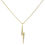 Thumbnail: Gold Lightning Rhinestone Necklace TD3031