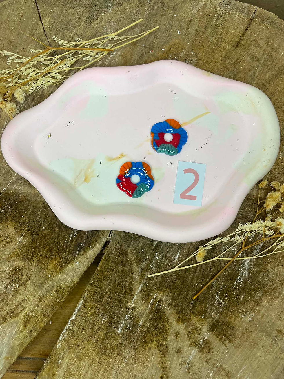 Miniature : Nymphéa aux 4 couleurs - Pampille en pâte polymère