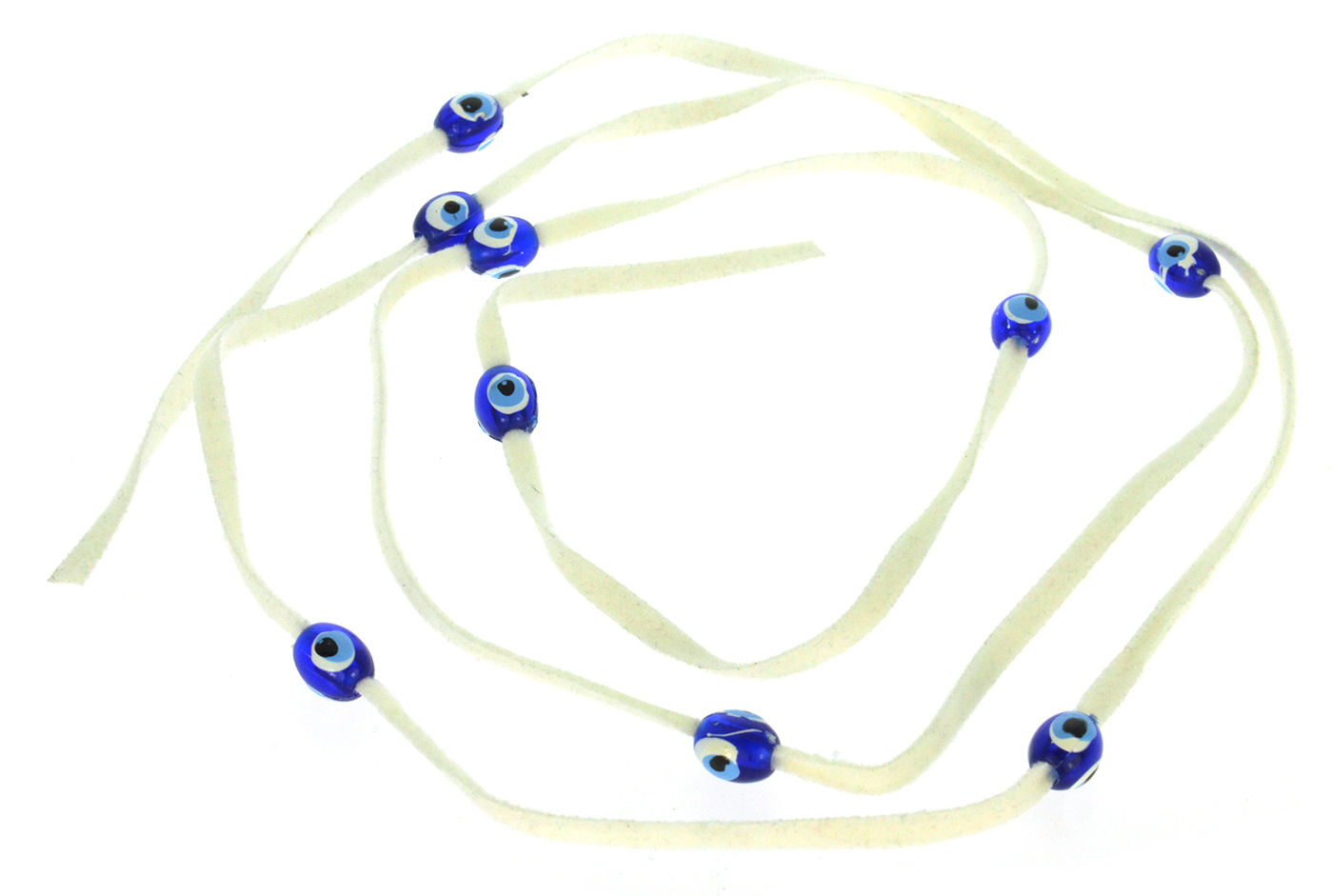White Rope with Evil Eyes Bracelet (Funi)