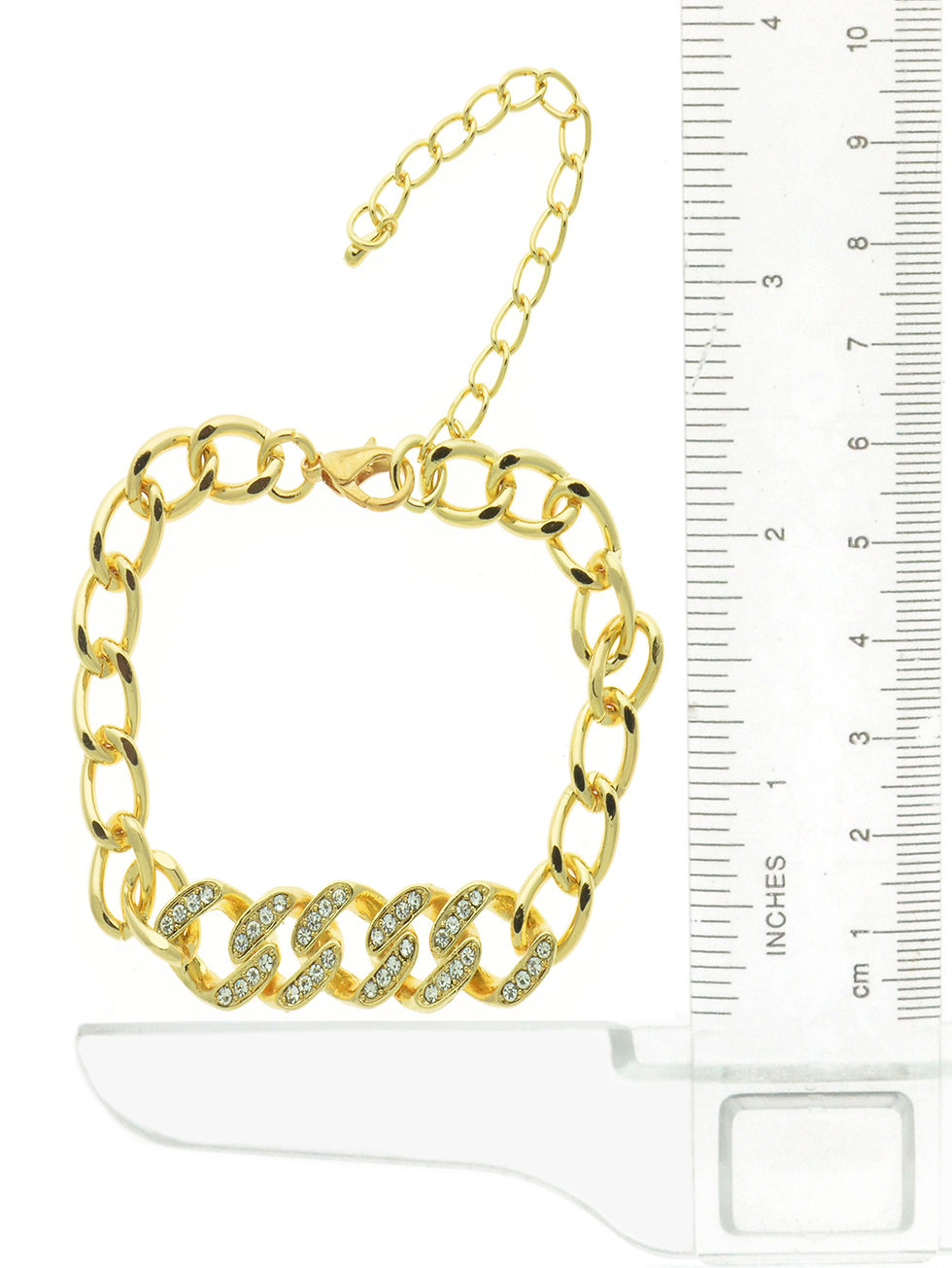 Thumbnail: Gold Rhinestone Chain Bracelet (Chaophraya)