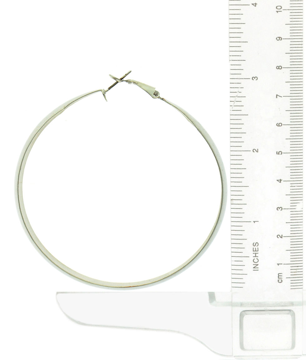Thumbnail: Silver Width Hoop Earrings TD3066