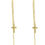 Thumbnail: Gold Long Cross Earrings TD3969