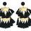 Thumbnail: Gold/Black Tassel Earrings TD3072