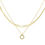 Thumbnail: Gold Round Chain Necklace TD3083