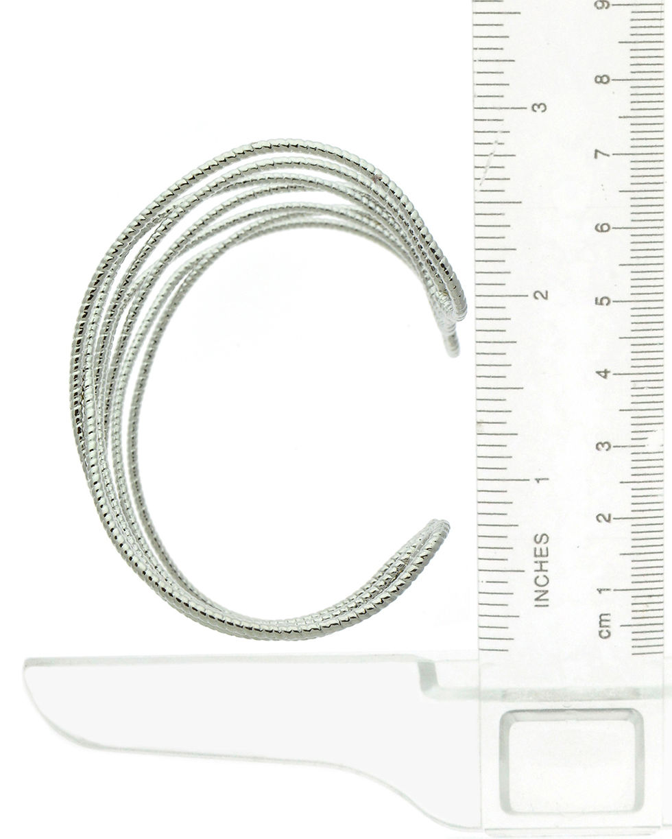 Thumbnail: Silver Wire Lines Bracelet (Intan)