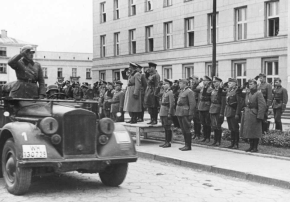 The joint German-Soviet victory parade in Poland.