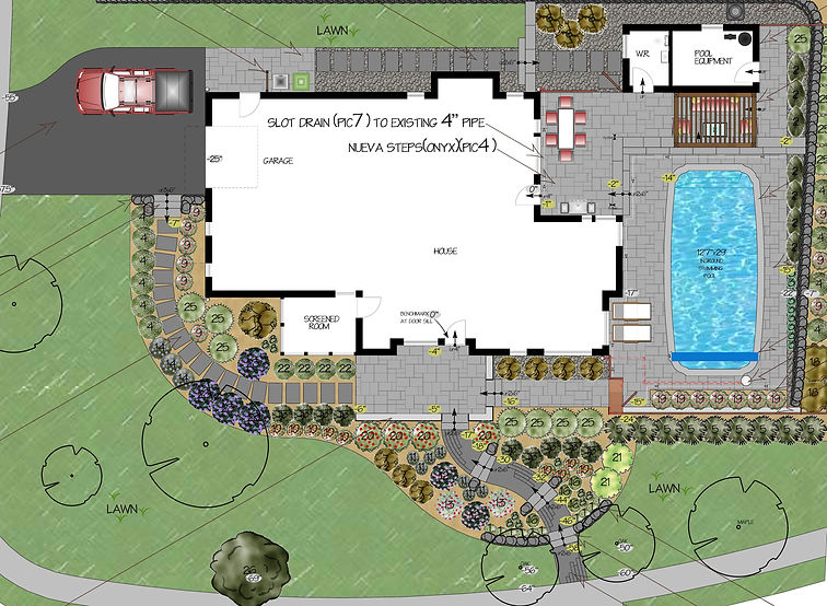 Gerry MacInnis with MacInnis Design & Consulting drawings for landscape design services. Gerry is a Landscape Designer Nova Scotia and is a landscape professionals- landscape design company