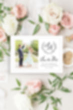 Photo Save the Date card, Custom Save the Date card, Custom Wedding Crest, Wedding Monogram
