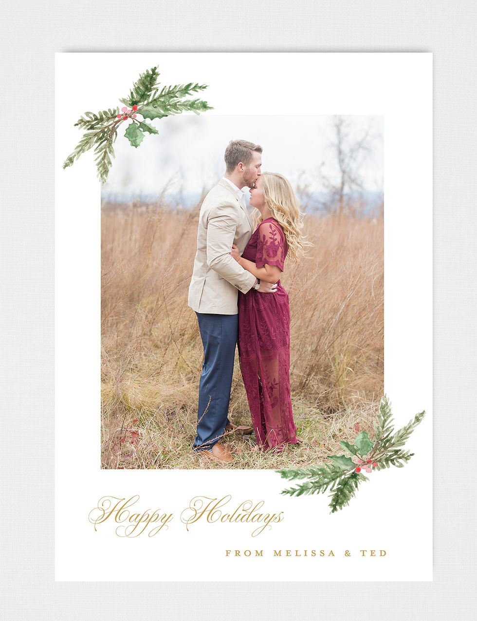 Thumbnail: Greenery Holiday Photo Card