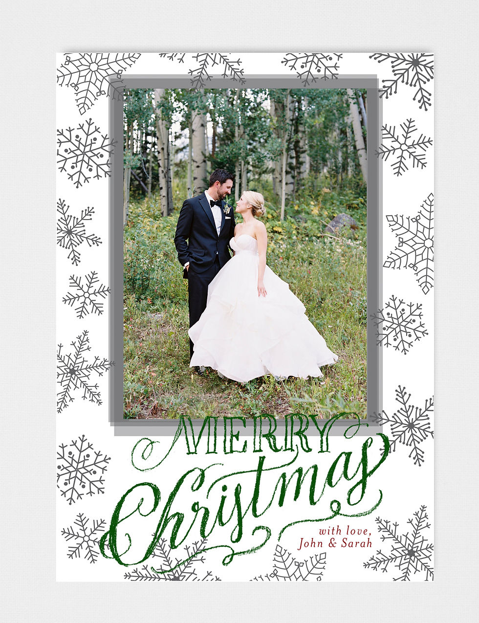 Thumbnail: A Snowy Merry Christmas Photo Holiday Card