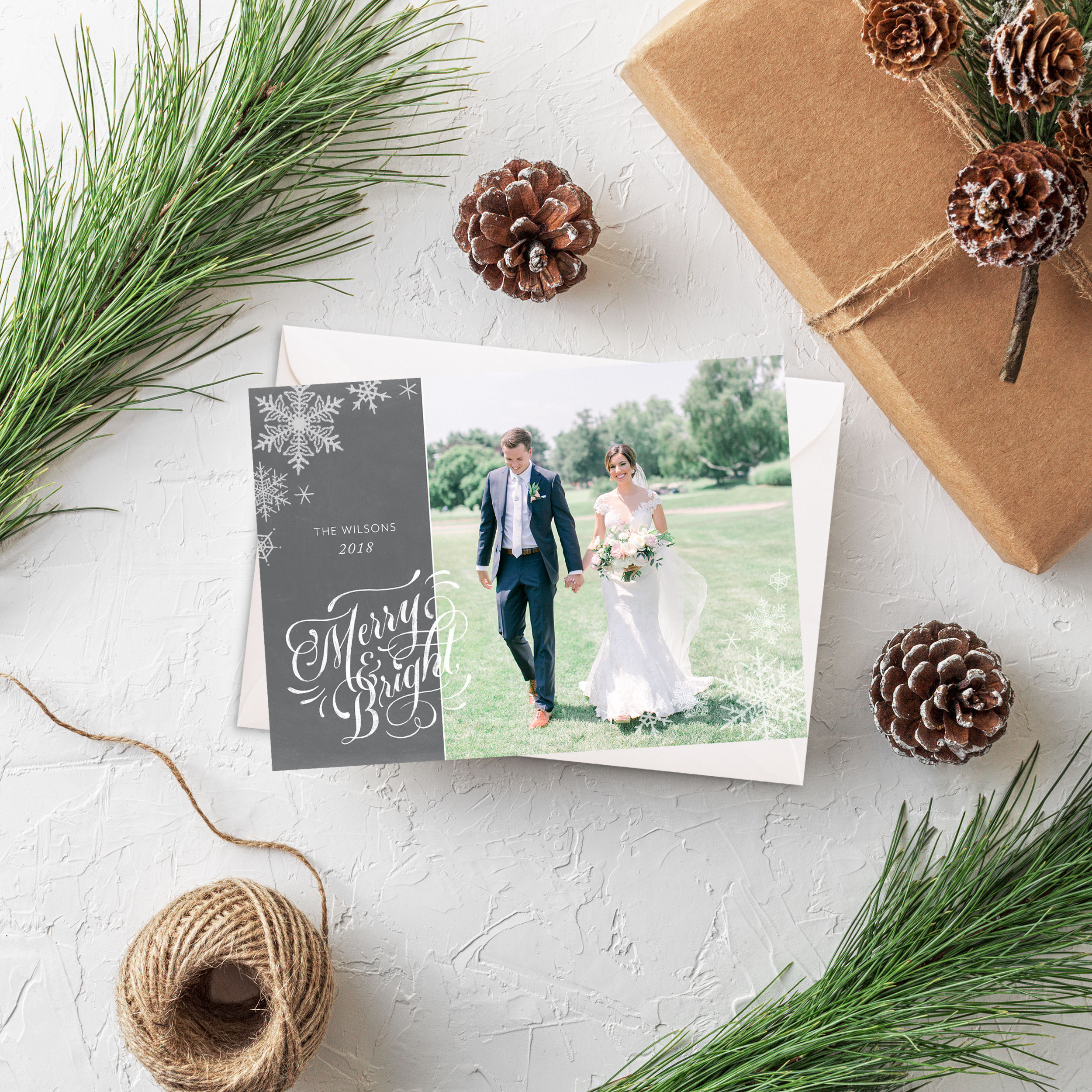 Merry & Bright Photo Holiday Card