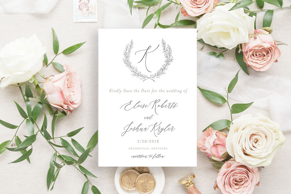 Custom Save the Date, custom save the date card, wedding crest save the date, custom wedding monogram