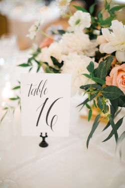 Wedding Table Numbers