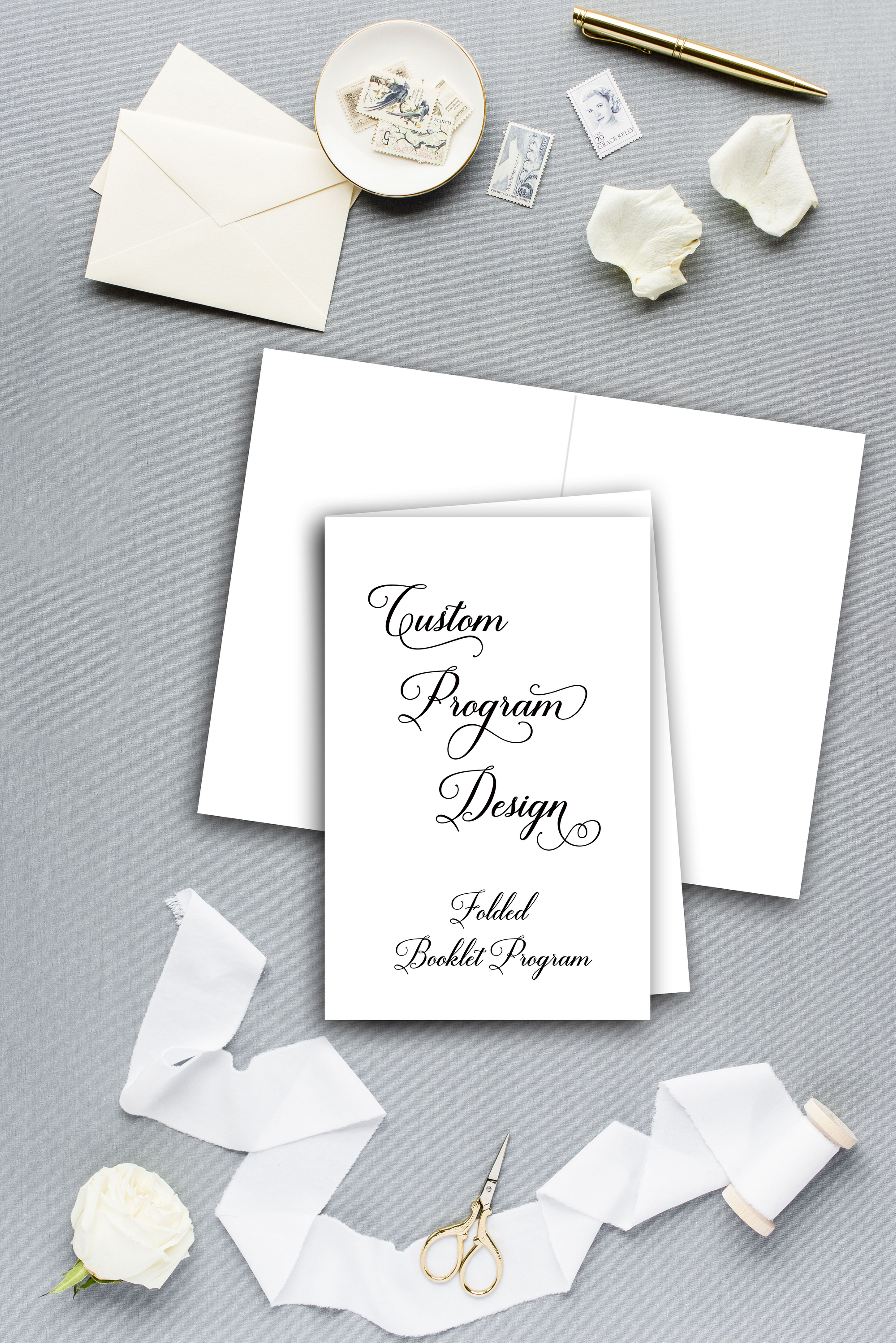 Custom Design Wedding Program Ceremony Program