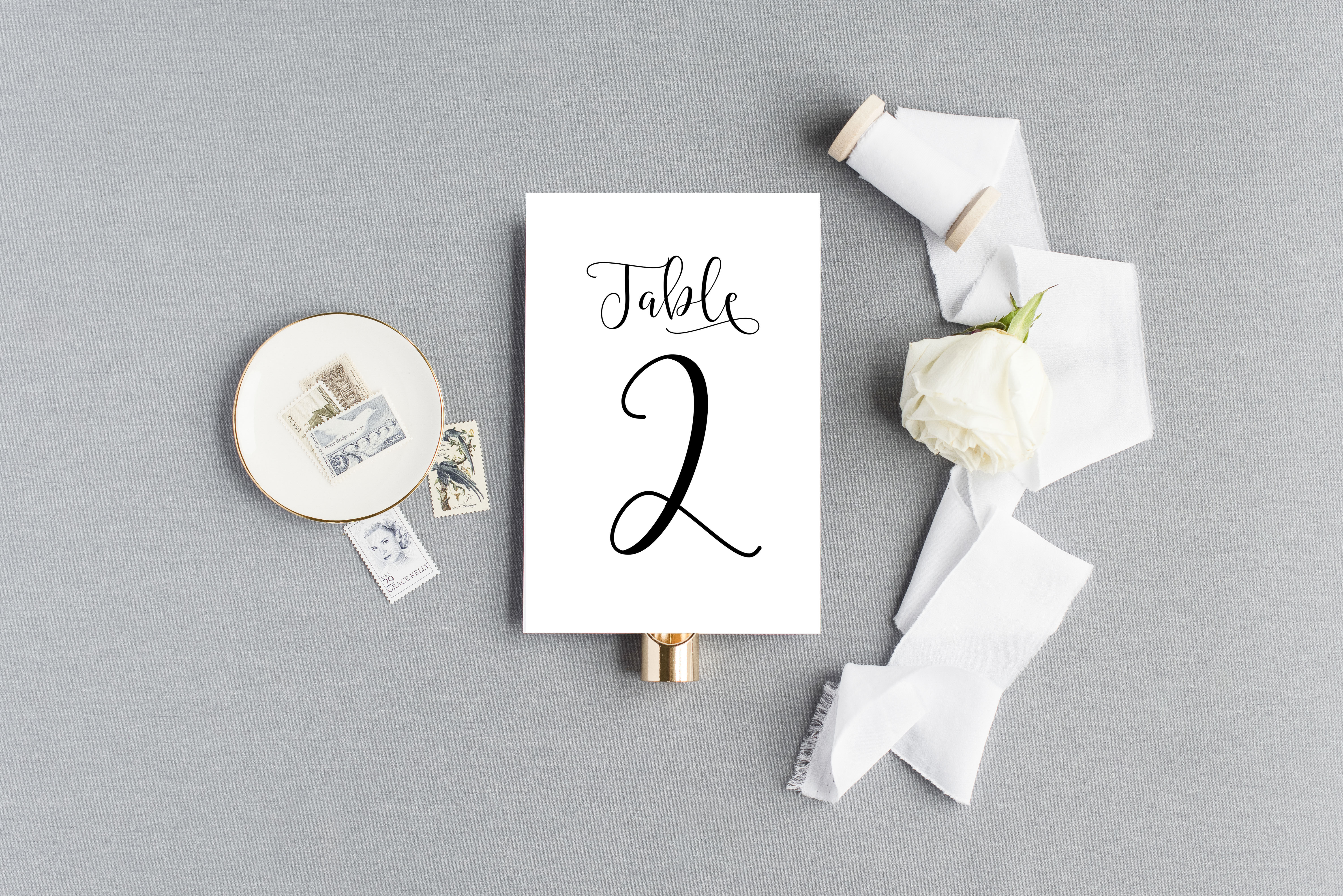 Simple Classic Elegant Modern Table Numbers