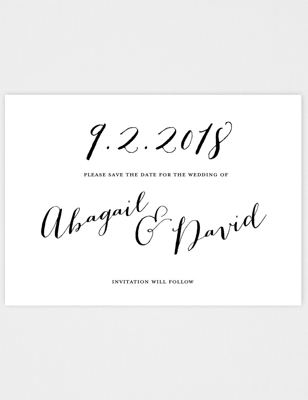 Modern Calligraphy Save the Date