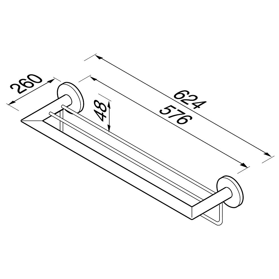 Thumbnail: Nemox Towel Shelf with Rail
