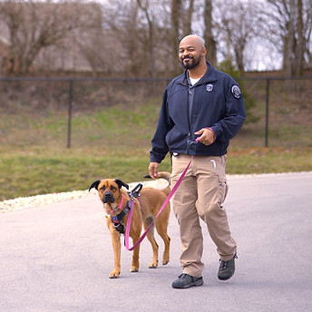 Community Services Jackson with dog