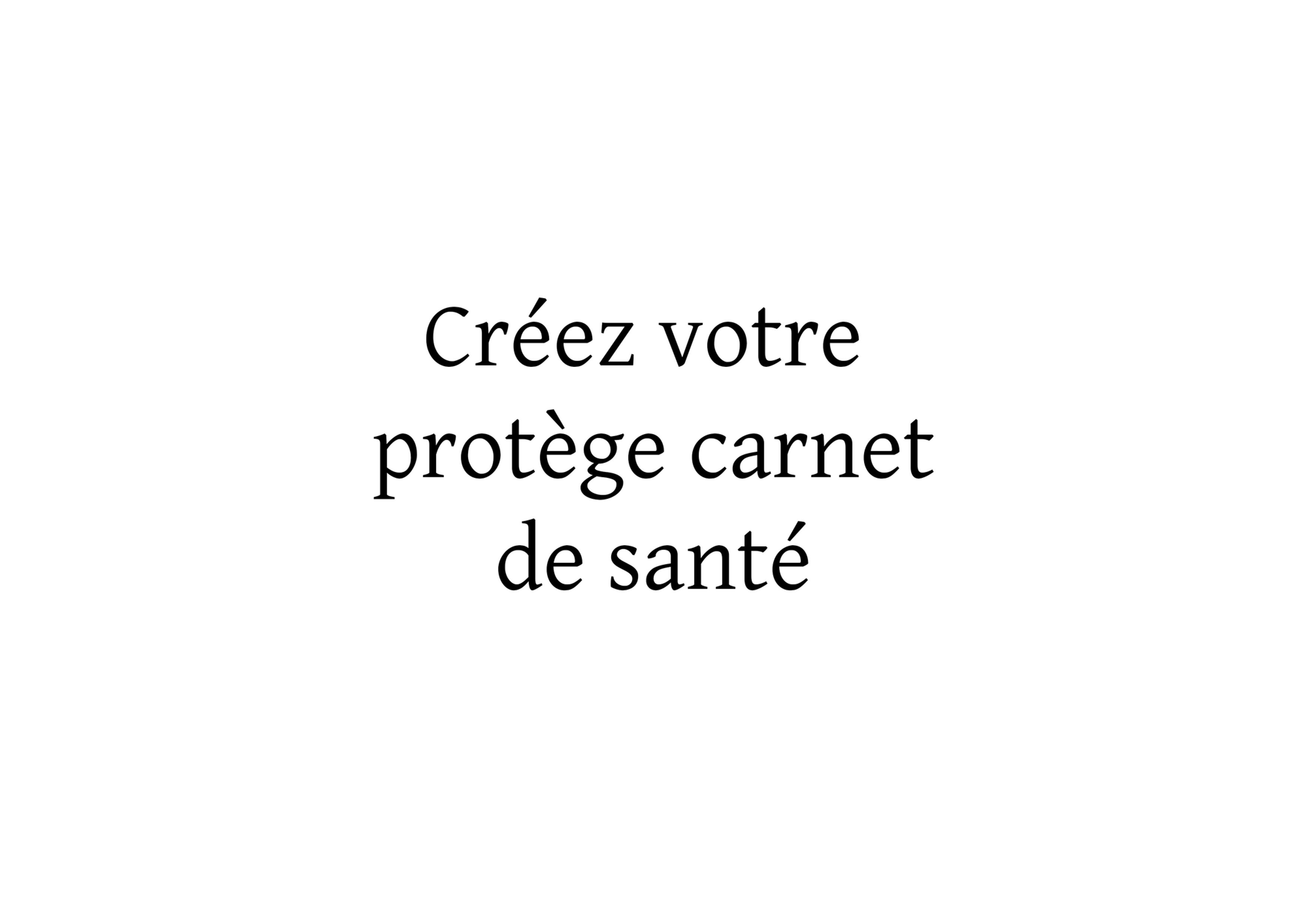 Créez votre protège carnet de santé minky